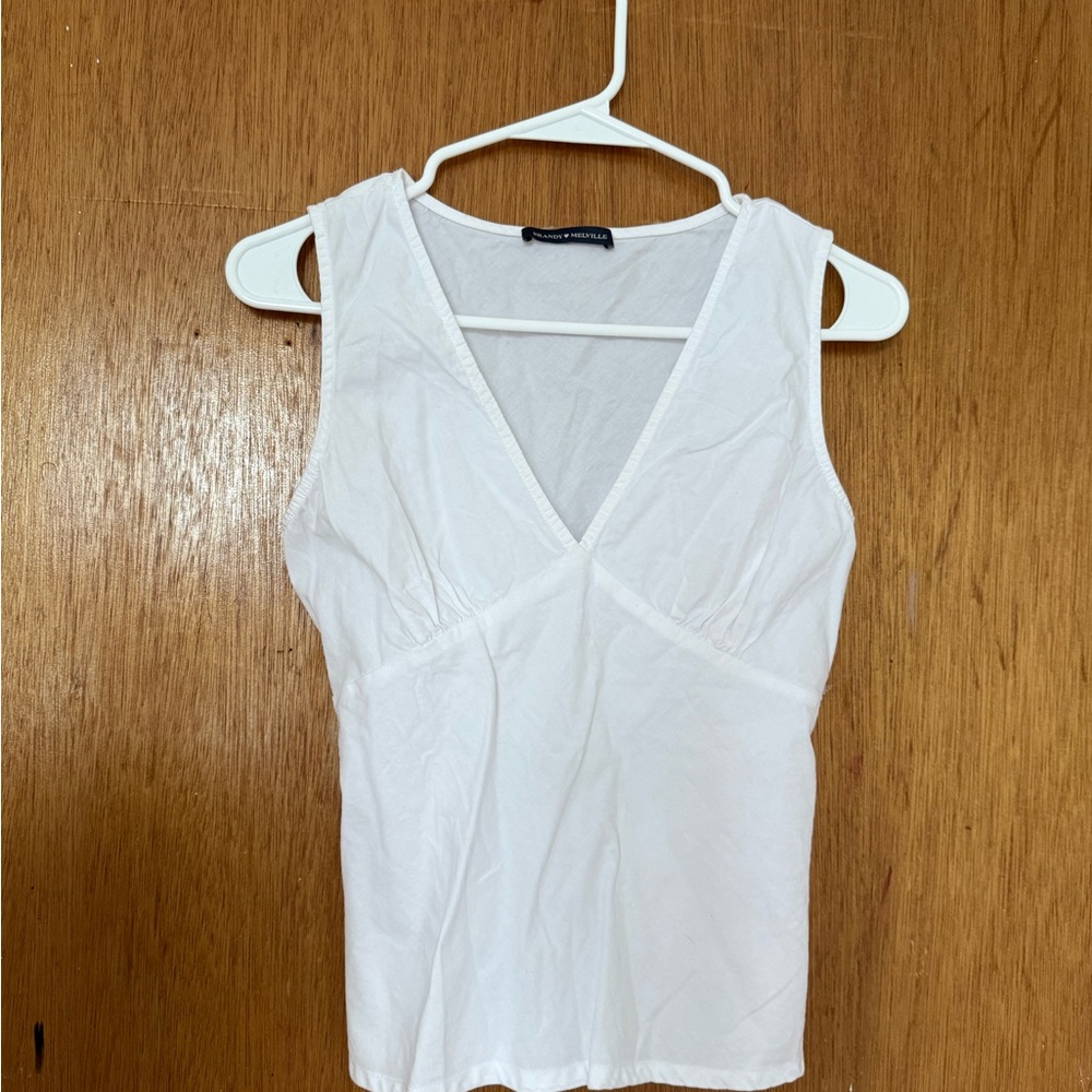 Brandy Melville White Sleeveless Top